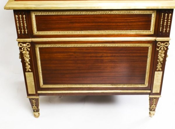 Antique 1.84cm Ormolu Mounted French Empire Revival Pedestal Desk - Image 5