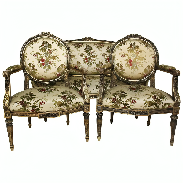 antique lounge suite, living room furniture