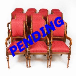 Set of 14 Antique Oak Open Armchairs