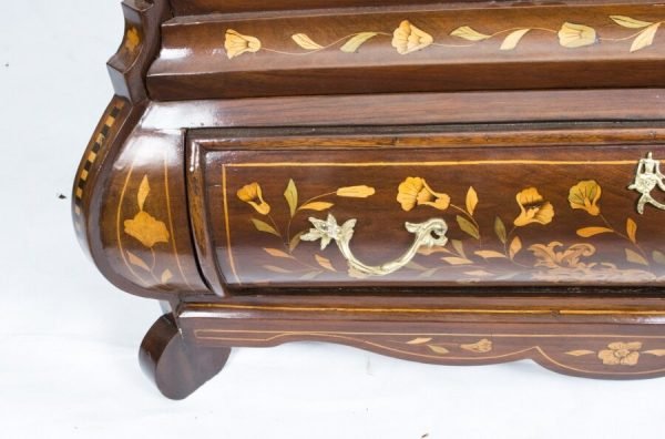 Antique Dutch Marquetry Walnut Cabinet - Image 6