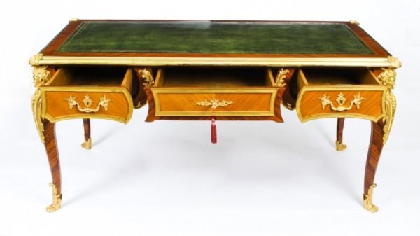 Antique French Louis Revival Kingwood Ormolu Bureau - Image 3