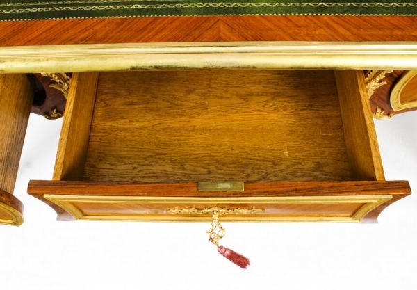 Antique French Louis Revival Kingwood Ormolu Bureau - Image 4