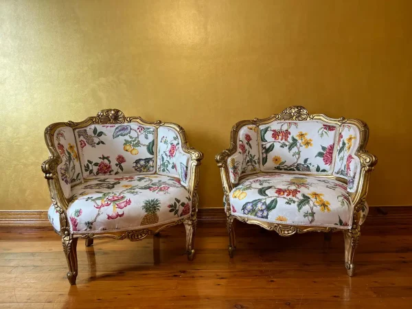 Antique French Gold Gilt Lounge Suite - Image 4