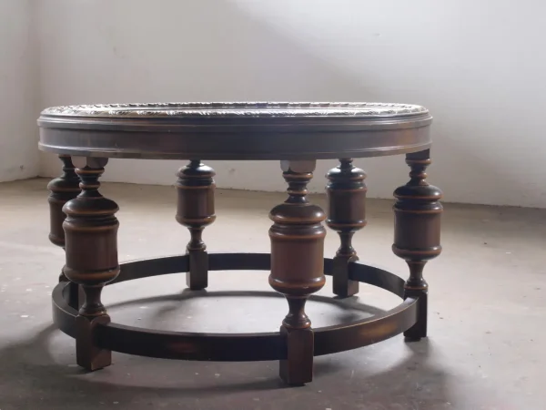 Art Deco Danish Round Top Coffee Table - Image 5