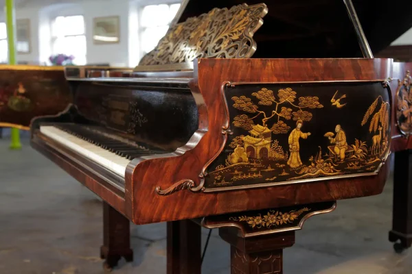 Late 19th Century German Made Chippendale Chinese Style Schiedmayer Piano - Image 2