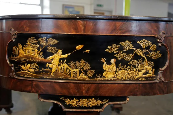 Late 19th Century German Made Chippendale Chinese Style Schiedmayer Piano - Image 3