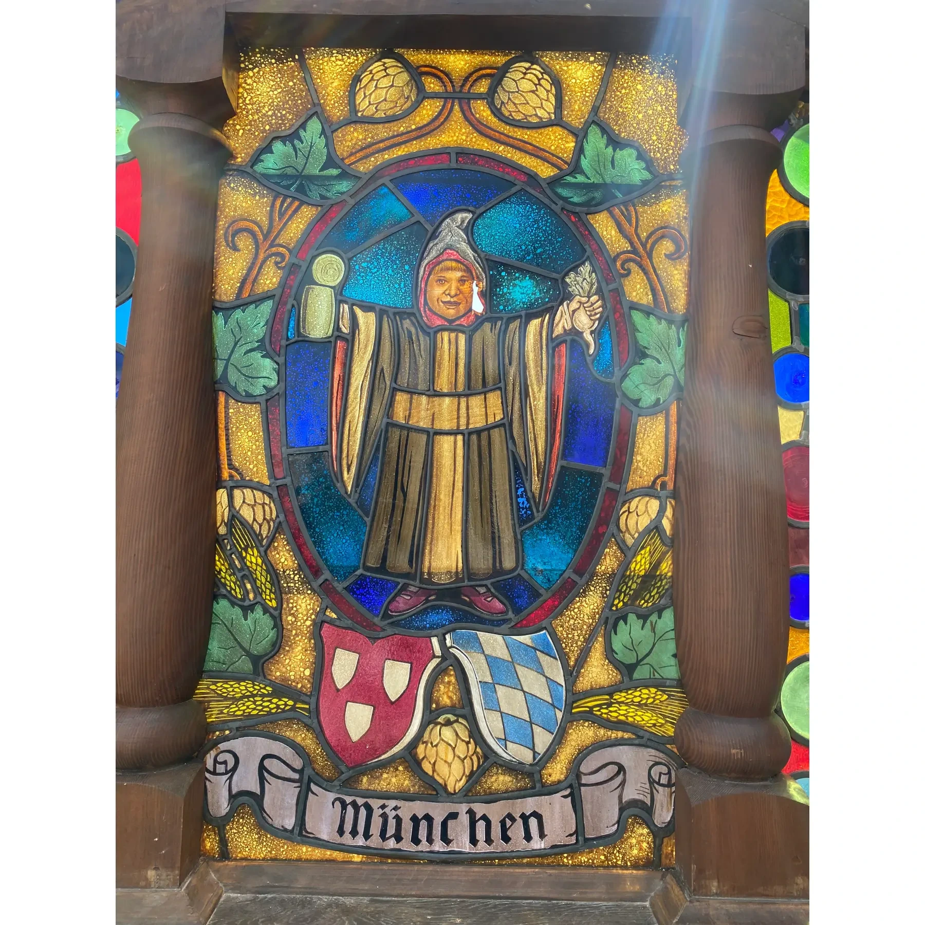 1930s Munich Coat of Arms Stained Glass Roundels - Image 3