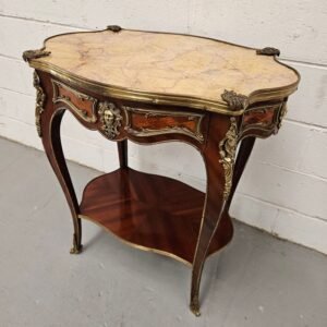 Antique French marble top ormolu mounted rosewood side table for sale in South Africa