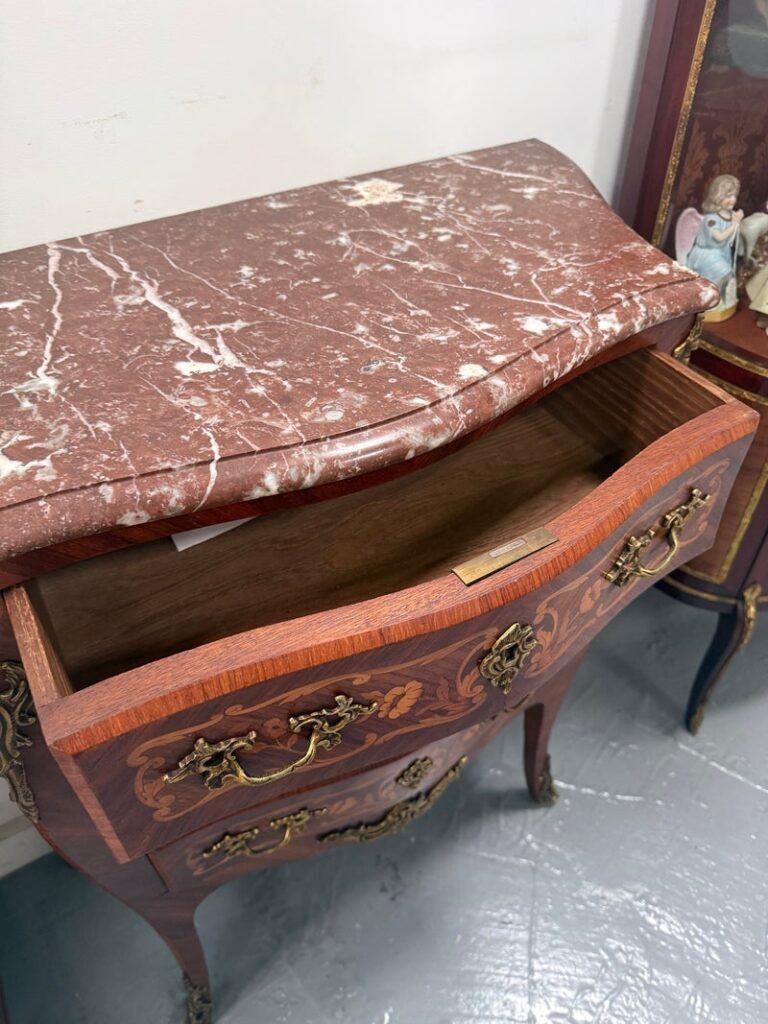 Antique rosewood Louis XV commode with marble top for the bedroom Plettenberg Bay