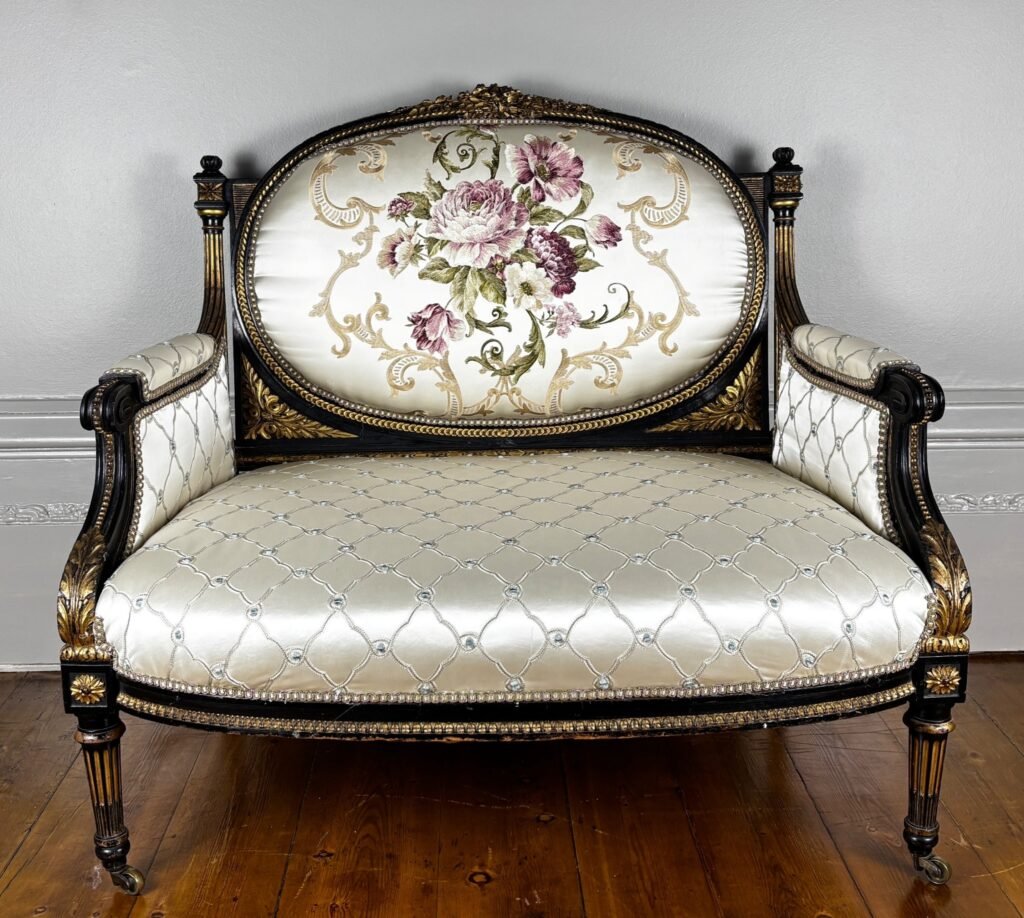 Antique gilt love seat for sale George