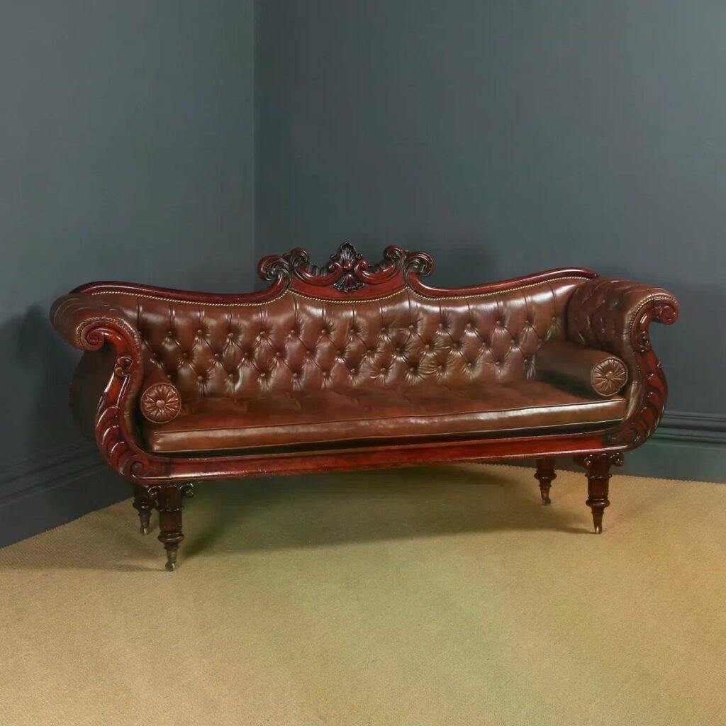 Antique mahogany leather couch for sale Cape Town