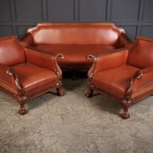 Antique mahogany leather suite Stellenbosch