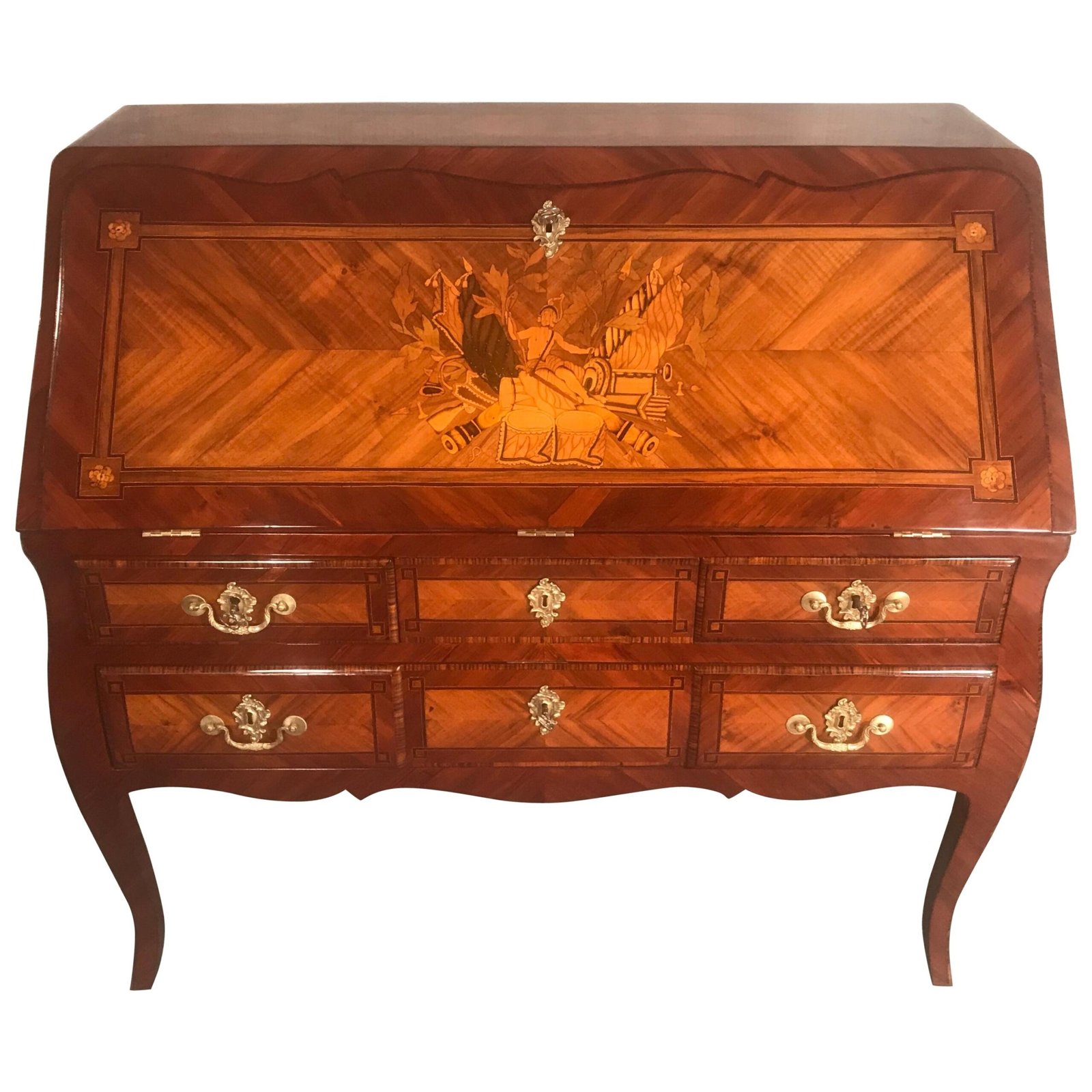 Louis XV Walnut Marquetry Secretaire, France c. 1770 - Image 2