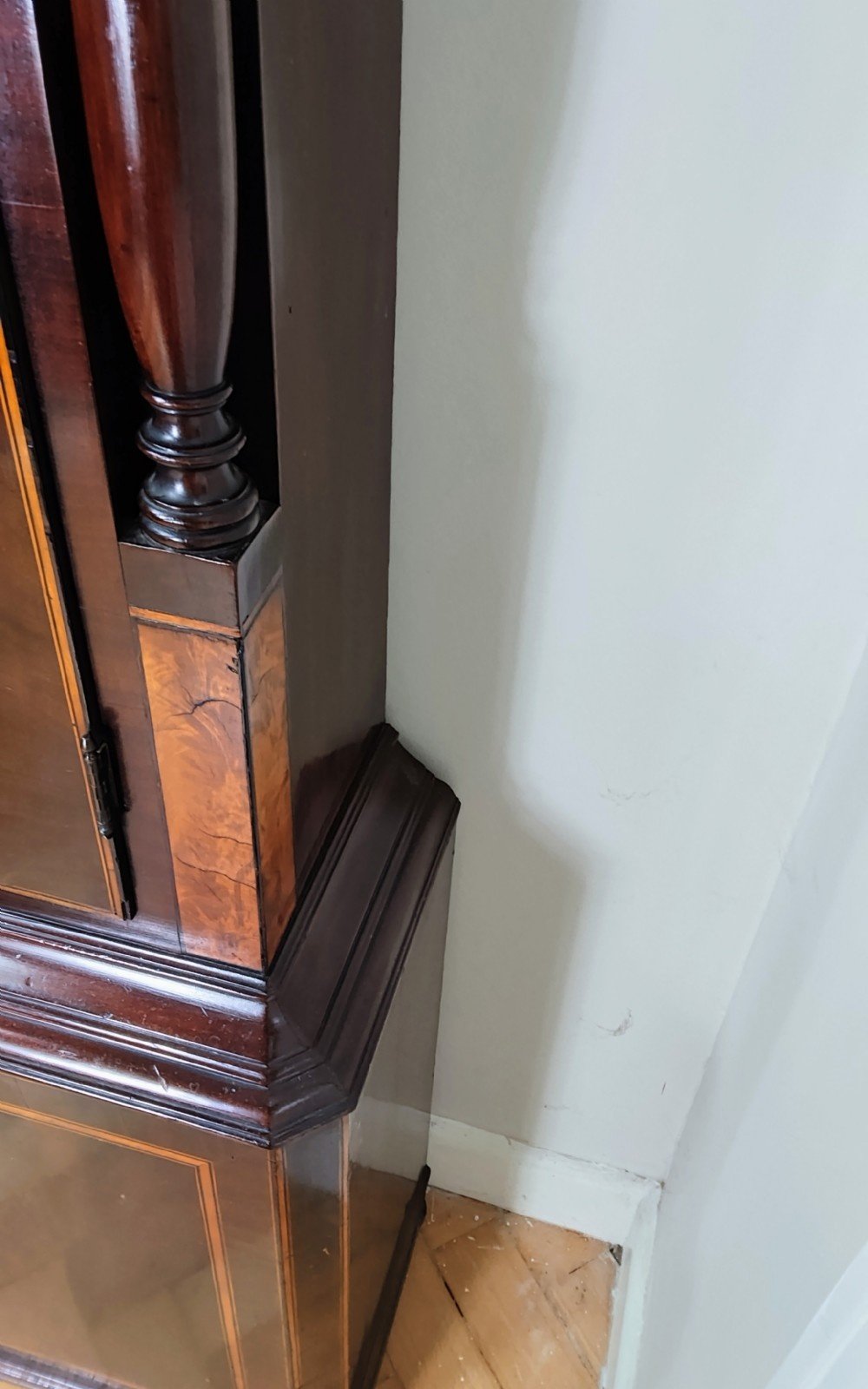 Georgian Flame Mahogany Moonphase Longcase Clock, J Glover of Manchester, Circa 1820 - Image 4