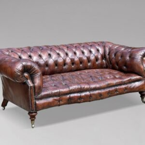 Antique brown leather Chesterfield couch Cape Town