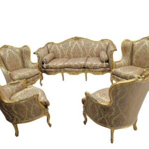 French Regency Carved Gilt Parlor Set, Circa 1900s