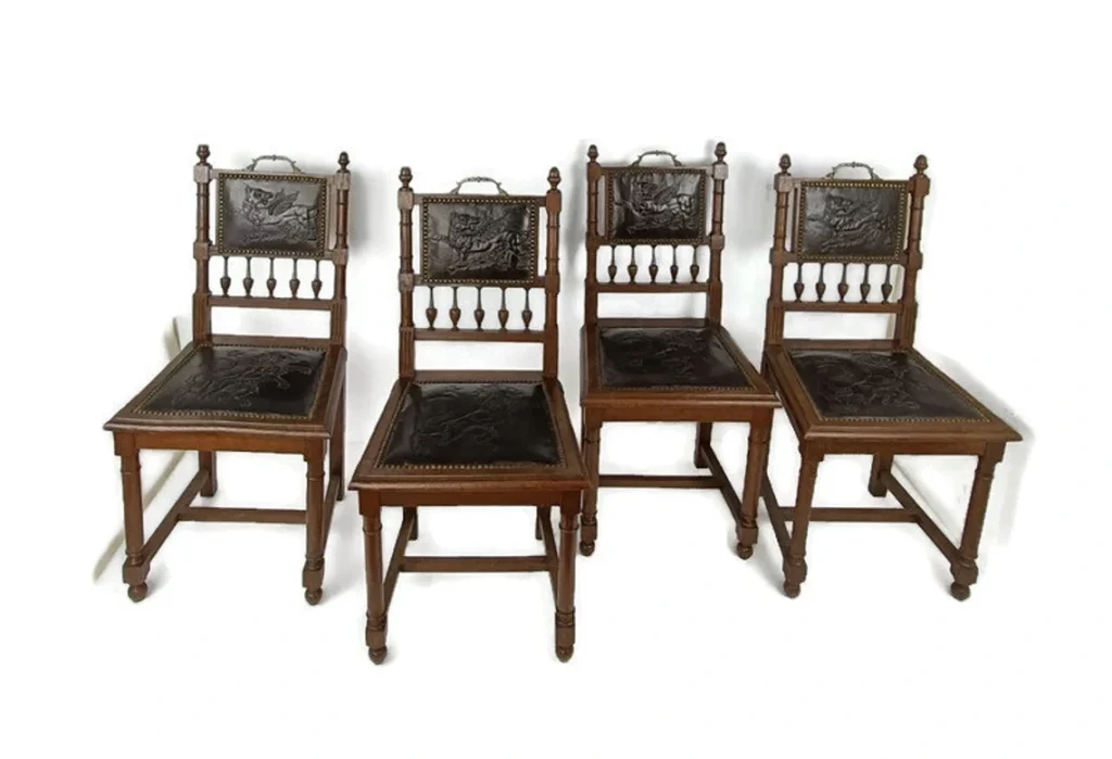 Circa 1900 Renaissance dragon carved chairs available in Cape Town
