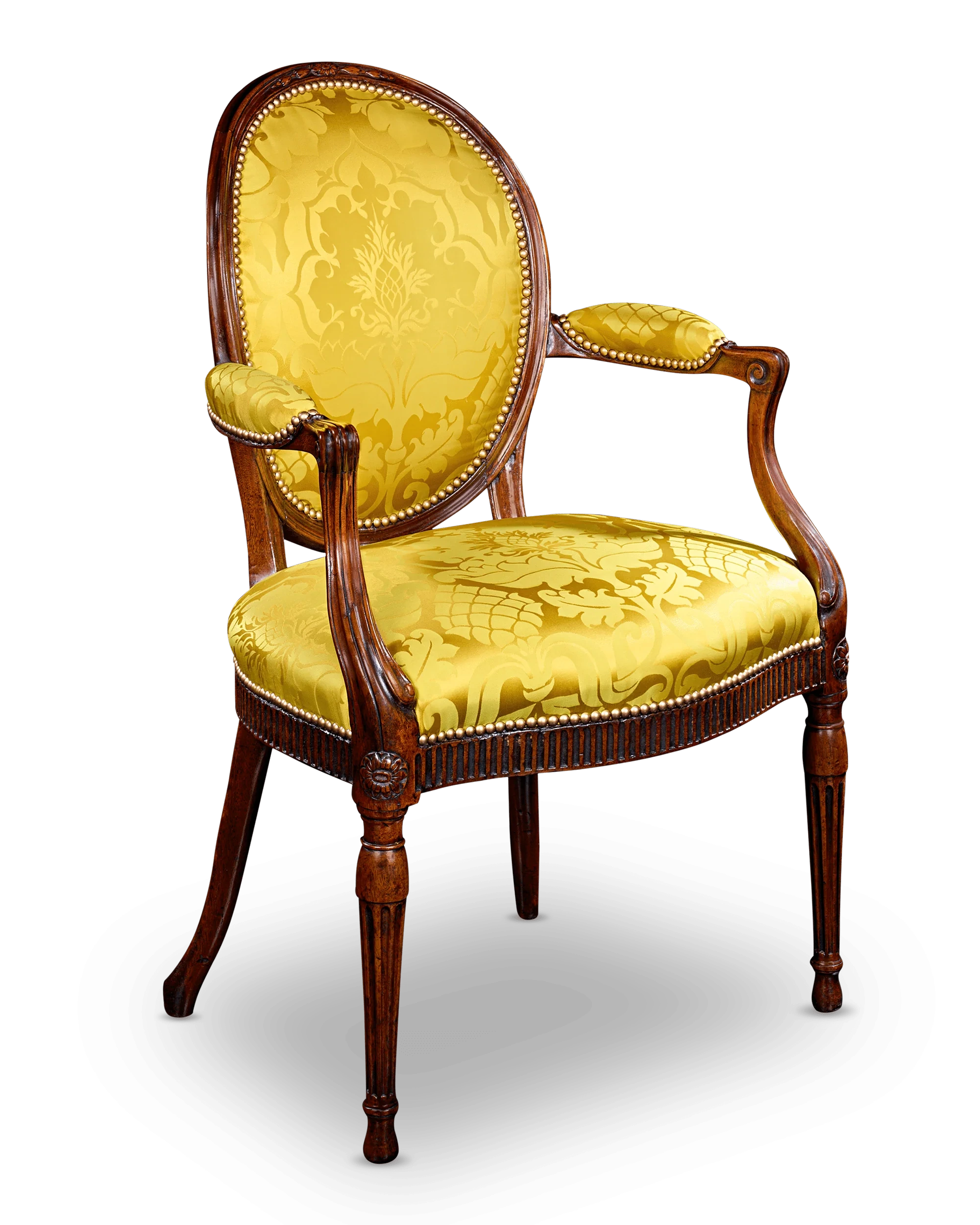 Pair Thomas Chippendale Mahogany Armchairs, 18th C. - Image 2