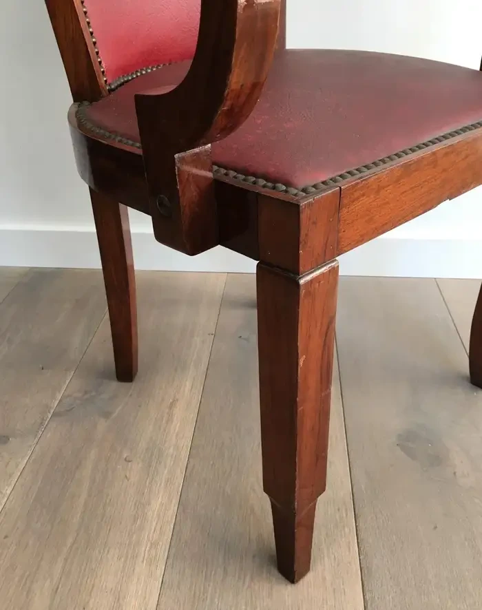 Set of 8 French Art Deco Armchairs, Circa 1930 - Image 4